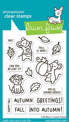 Lawn Fawn Clear Stamp Set - Fall Mice