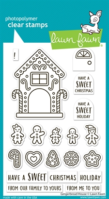 Lawn Fawn Clear Stamp Set - Gingerbread House