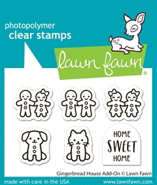 Lawn Fawn Clear Stamp Set - Gingerbread House Add-On