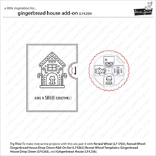 Lawn Fawn Clipping Stencils - Reveal Wheel Template / Gingerbread House Drop-Down