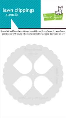 Lawn Fawn Clipping Stencils - Reveal Wheel Template / Gingerbread House Drop-Down