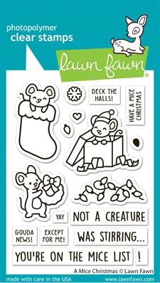 Lawn Fawn Clear Stamp Set - A Mice Christmas