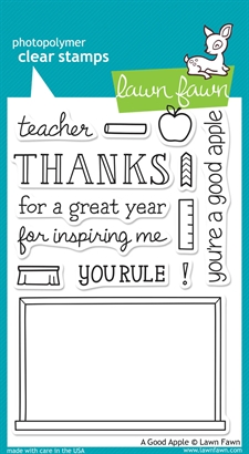 Lawn Fawn Clear Stamp Set - A Good Apple