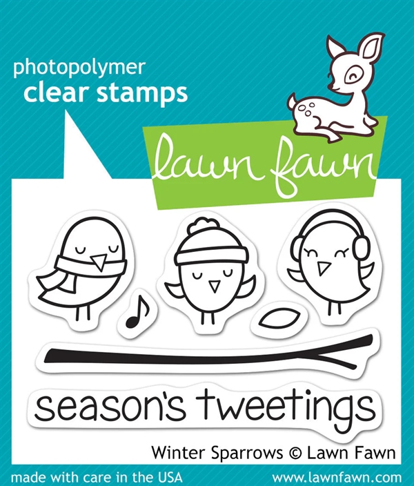 Lawn Fawn Clear Stamp - Winter Sparrows