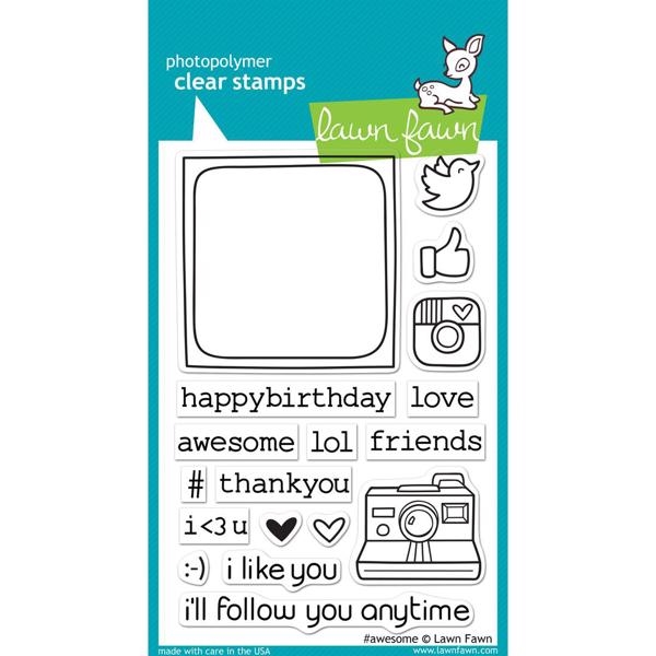 Lawn Fawn Clear Stamp Set - #awesome