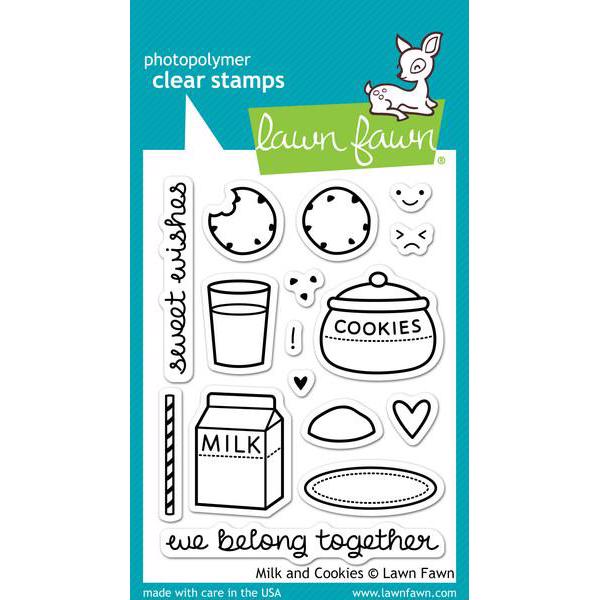 Lawn Fawn Clear Stamp - Milk & Cookies