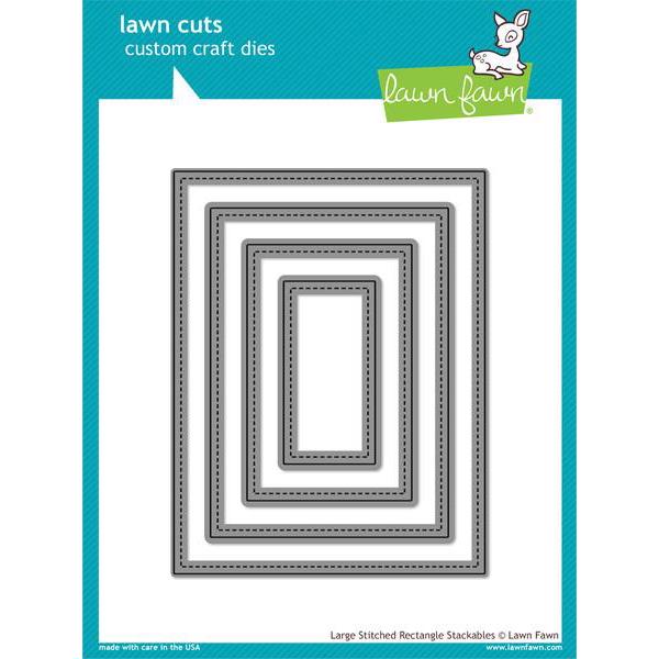 Lawn Cuts - LARGE Stitched Rectangle Stackables DIES