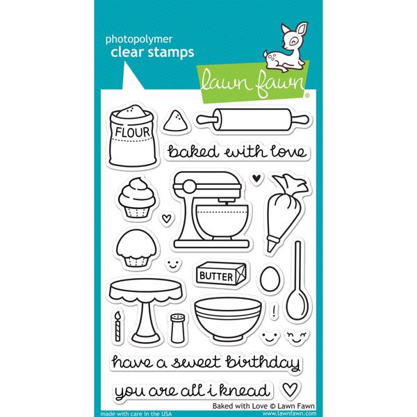 Lawn Fawn Clear Stamp Set - Baked With Love
