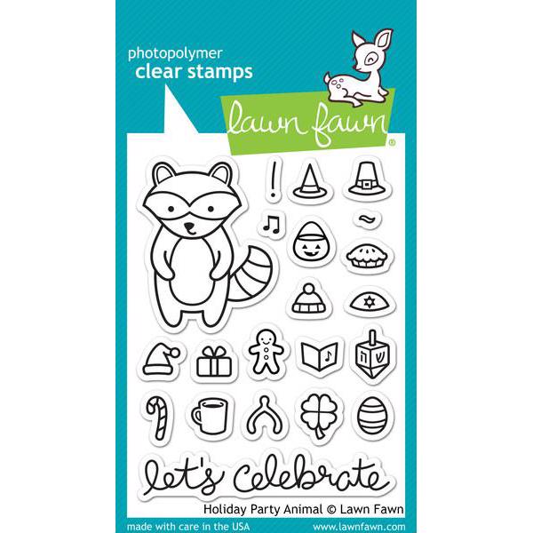 Lawn Fawn Clear Stamps - Holiday Party Animals
