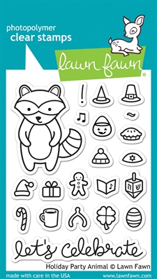 Lawn Fawn Clear Stamps - Holiday Party Animal