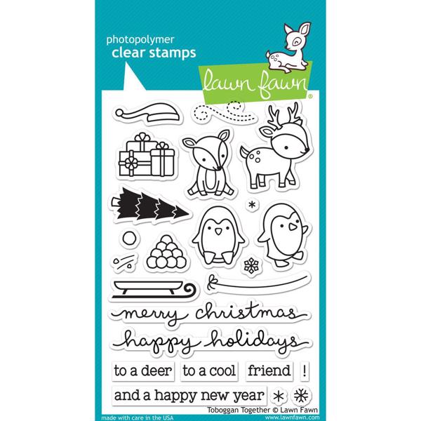 Lawn Fawn Clear Stamps - Toboggan Together