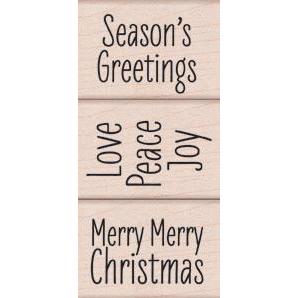 Wood Stamp Set - Merry Merry Christmas