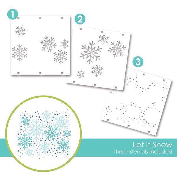 Taylored Expressions Layering Stencil Set 6x6" - Let it Snow