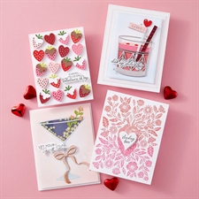 Spellbinders BetterPress Plate Set - Valentine Happy Hour Sentiments