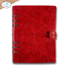 Elizabeth Crafts Everyday Memories Planner - Memory Binder / Festive Red Embossed