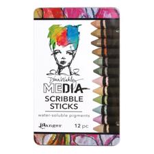 Dina Wakley Media - Scribble Sticks Set #3 (12 stk.) pastel & metallics