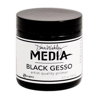 Dina Wakley Media - Gesso / Black (SORT) 118 ml (dåse)