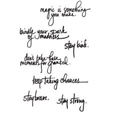 Dina Wakley Cling Rubber Stamp Set - Handwritten Quotes