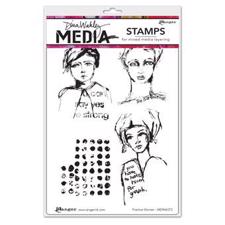Dina Wakley Cling Rubber Stamp Set - Positive Women