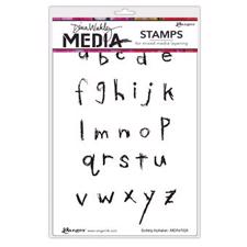 Dina Wakley Cling Rubber Stamp Set - Scribbly Alphabet