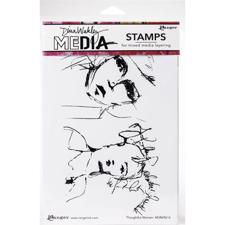 Dina Wakley Cling Rubber Stamp Set - Thoughtful Women 