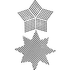 Dina Wakley Stencil - Plastic Canvas Stars