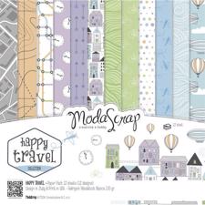ModaScrap Paper Pack 12x12" - Happy Travel