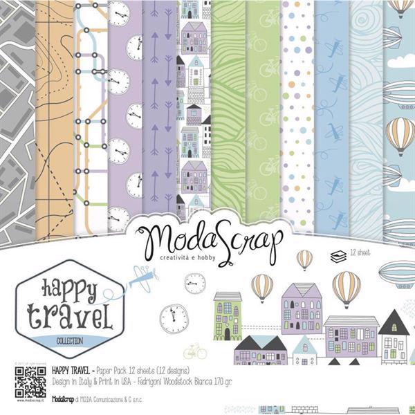 ModaScrap Paper Pack 12x12" - Happy Travel