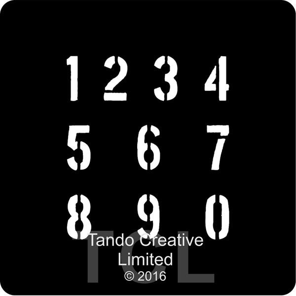 Tando Creative Mini Stencil - Numbers