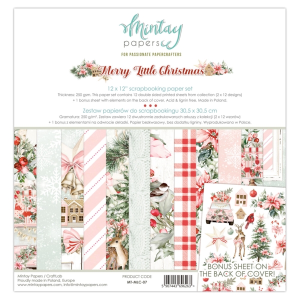 Mintay Papers 12x12" Paper Set - Merry Little Christmas