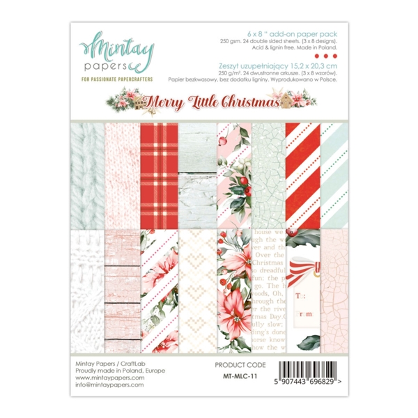 Mintay Papers 6x8" Paper Pad ADD-ON - Merry Little Christmas (suppl.)