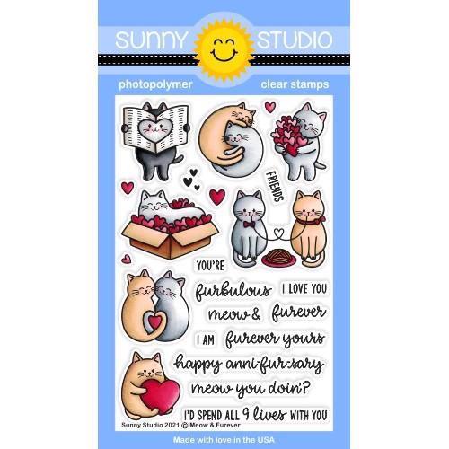 Sunny Studio Stamps - Clear Stamp / Meow & Forever