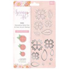 Crafters Companion Stamp & Die - Spring is in the Air / Aster