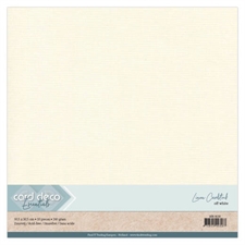 CardDeco Linen Cardstock 240 g 12x12" - Off-White (10ark)