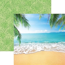 Paper House Scrapbook Paper 12x12" - Summer / Tropical Beach