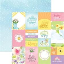 Paper House Scrapbook Paper 12x12" - Spring Tags