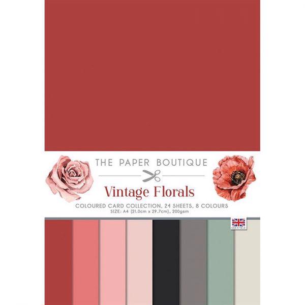 The Paper Boutique Colour Card Pad A4 - Vintage Florals