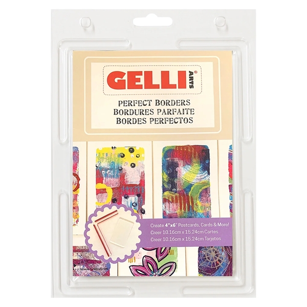 Gelli Arts Perfect Borders KIT - 4x6" Postcards and More!