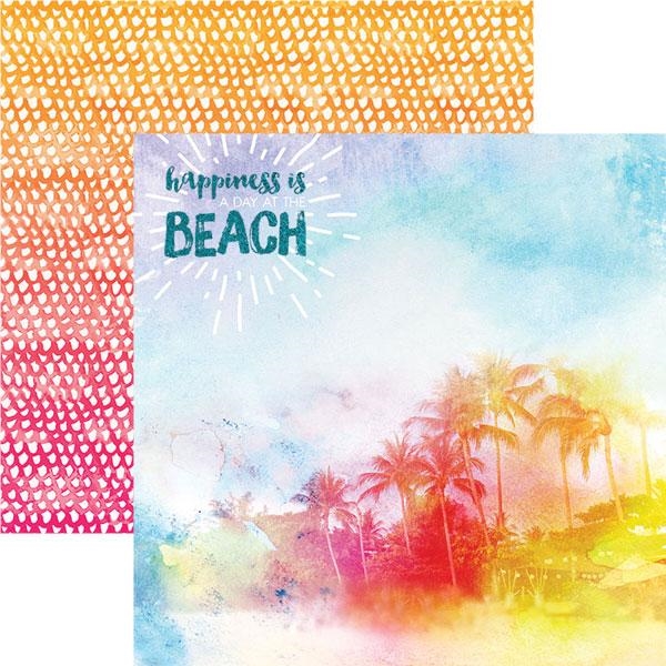 Paper House Scrapbook Paper 12x12" - Foiled Paper / A Day at the Beach