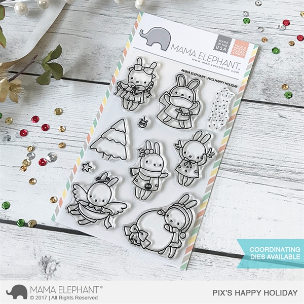 Mama Elephant Clear Stamp Set - Pix\'s Happy Holiday