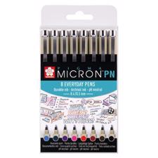 Pigma Micron Set - Everyday Pens / Coloured 8 pcs.