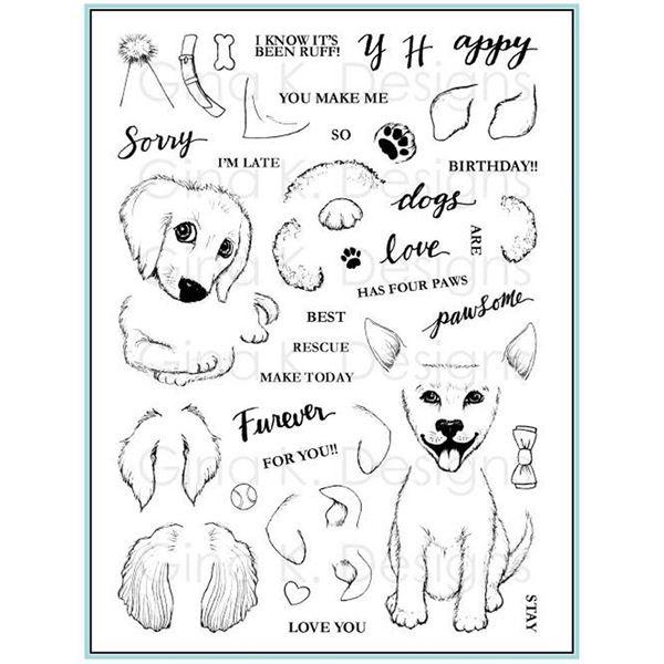 Gina K Design Clear Stamps - Puppies Galore