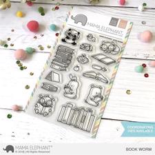 Mama Elephant Clear Stamp Set - Book Worm