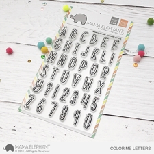 Mama Elephant Clear Stamp Set - Color Me Letters