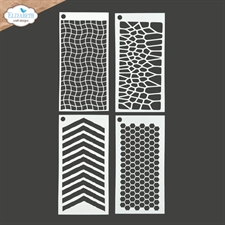 Elizabeth Crafts Stencils - Journal Stencils 10 (Hello You Collection)