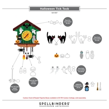 Spellbinders - Cuckoo Cottage Collection / Halloween Tick Tock