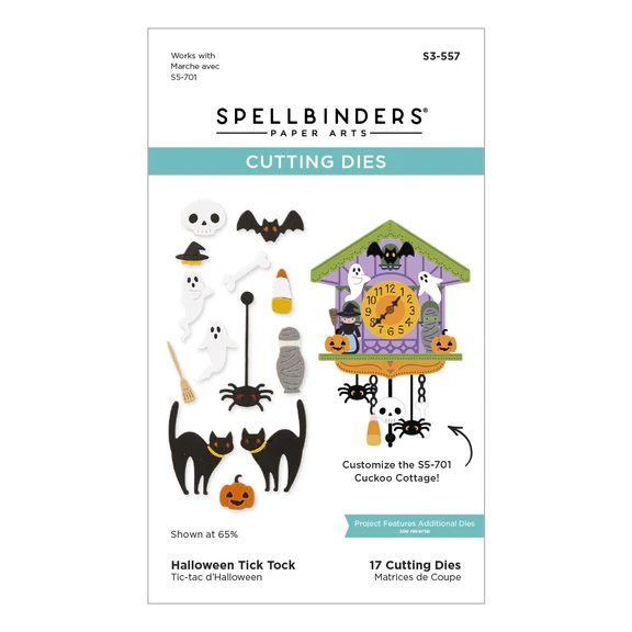 Spellbinders - Cuckoo Cottage Collection / Halloween Tick Tock