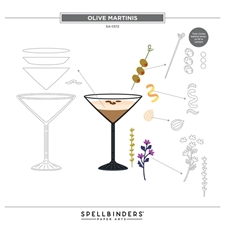 Spellbinders Dies - Happy Hour / Olive Martinis