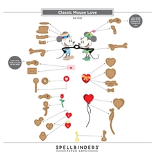 Spellbinders Dies - Classic Mouse Collection / Classic Mouse Love