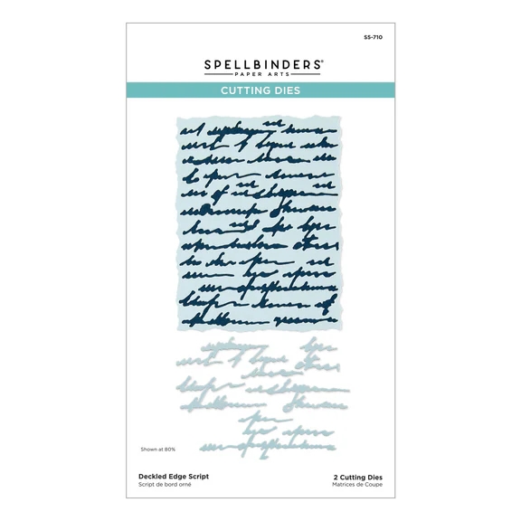 Spellbinders Dies - Beautifully Imperfect / Deckle Edge Script